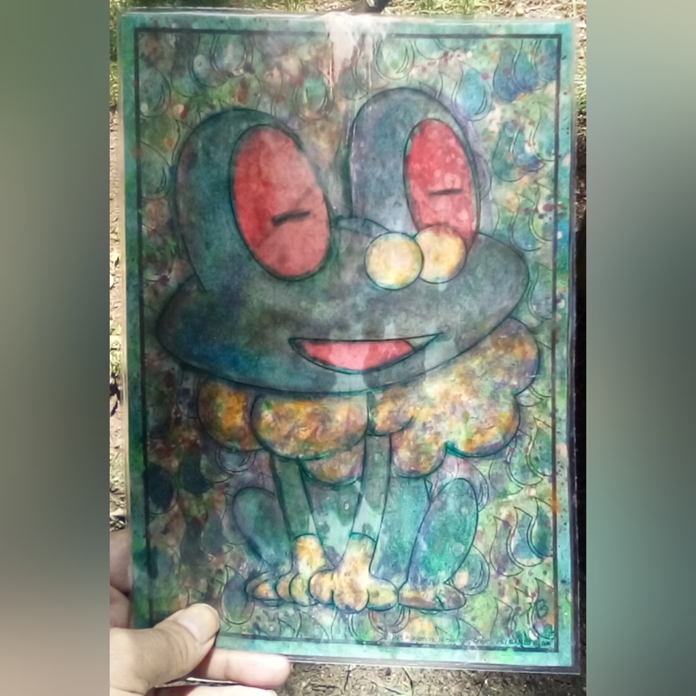 🎨Froakie Watercolor Painting Art🖼